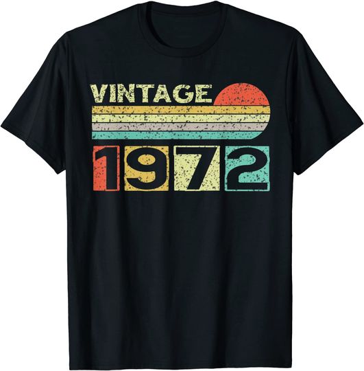 Vintage 1972 49th Birthday Gift Men Women 49 Years Old T-Shirt