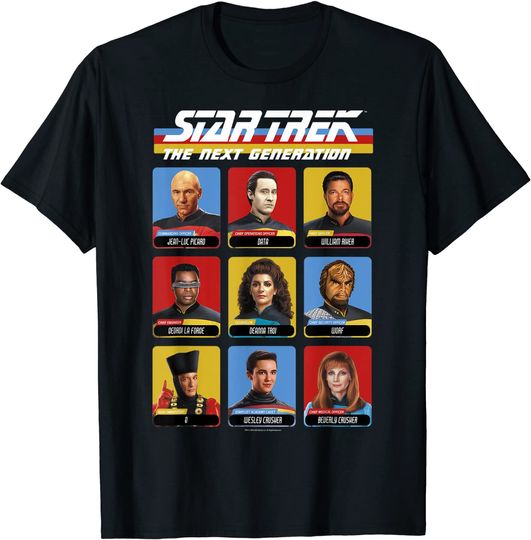 Star Trek Next Generation 9 Cast Members T-Shirt