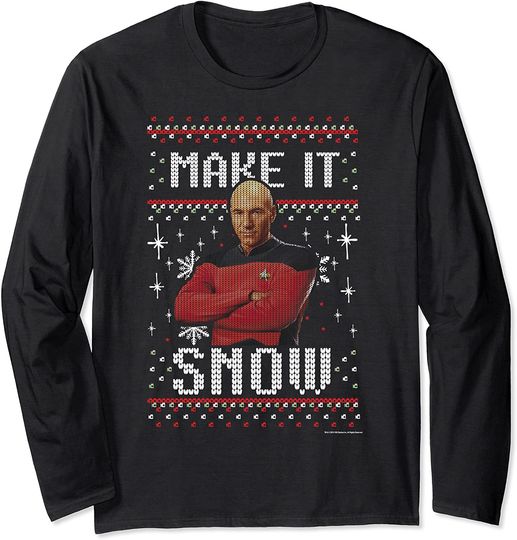Star Trek Next Generation Make It Snow Long Sleeve