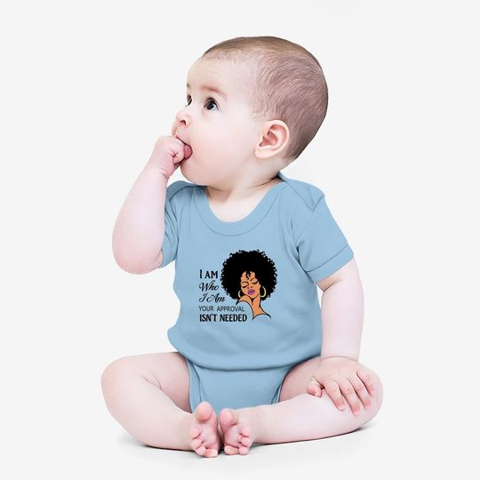 Black Queen Lady Curly Natural Afro African American Ladies Baby Bodysuit