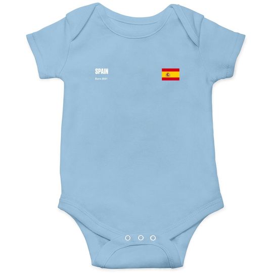 Euro 2021 Baby Bodysuit Spain Football Team Double-sided