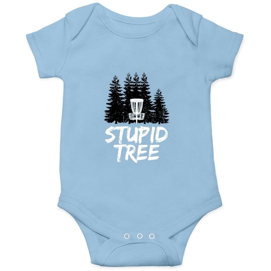 Stupid Tree Disc Golf Baby Bodysuit Funny Frisbee Golf Tee Baby Bodysuit