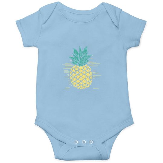 Dutut Pineapple Printed Funny Baby Bodysuit Summer Fruits Lover Casual Short Sleeve Tops Blouse