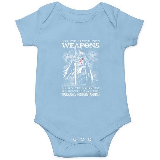 Man Of God, God Gave His Archangels Weapons Christian Religious Gift Baby Bodysuit