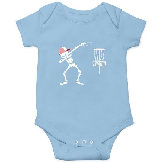 Dabbing Skeleton Wear Hat Disc Golf Player Halloween Costume Baby Bodysuit