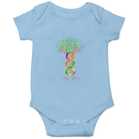 Genetics Tree Of Life Baby Bodysuit Science Dna Biology Colors Baby Bodysuit