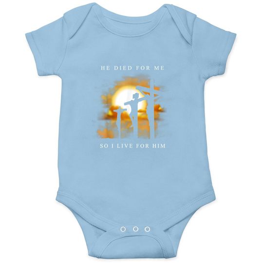 Discover Christian Bible Verse - Jesus Died For Me Baby Bodysuit
