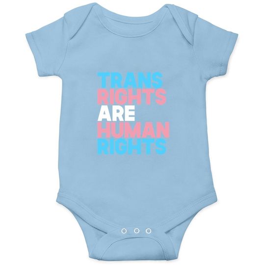 Trans Right Are Human Rights Baby Bodysuit Transgender Lgbtq Pride