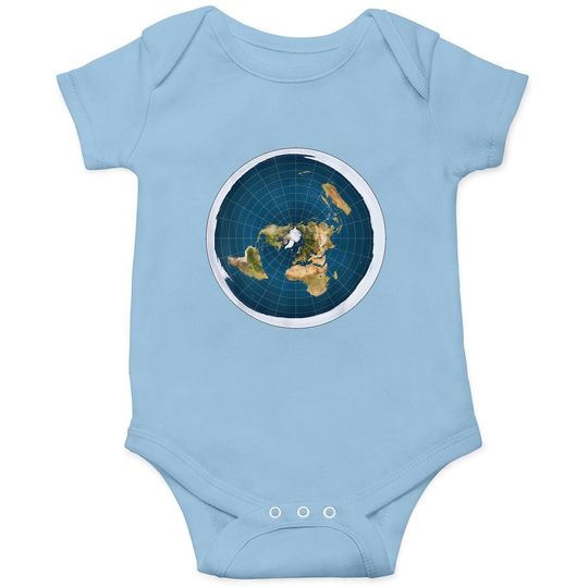 Map Of The Flat Earth Baby Bodysuit