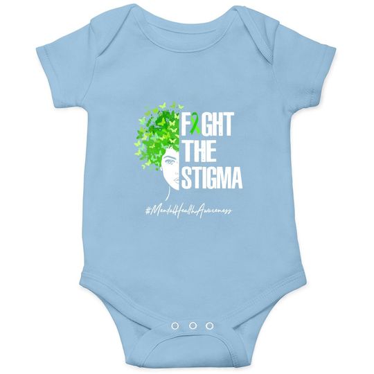 Fight The Stigma Baby Bodysuit Mental Health Awareness Gift Baby Bodysuit