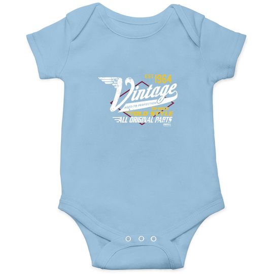 57th Birthday Baby Bodysuit For - Vintage 1964 Aged To Perfection - Racing