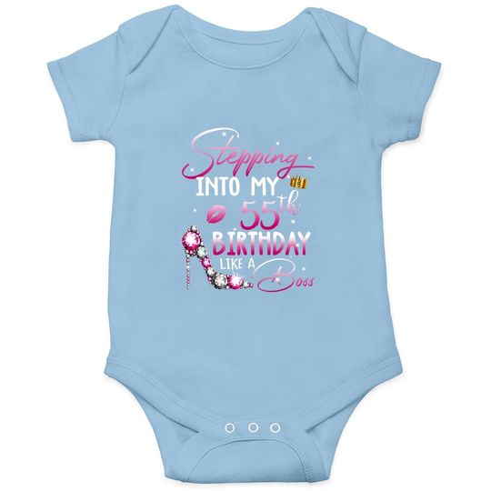 Stepping Into My 55th Birthday In 1965 Gifts 55 Years Old Baby Bodysuit