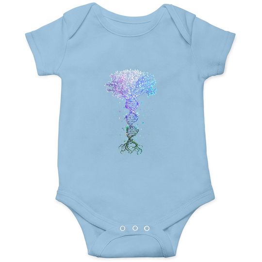 Dna Tree Life Earth Genetics Biologist Science Gift Baby Bodysuit