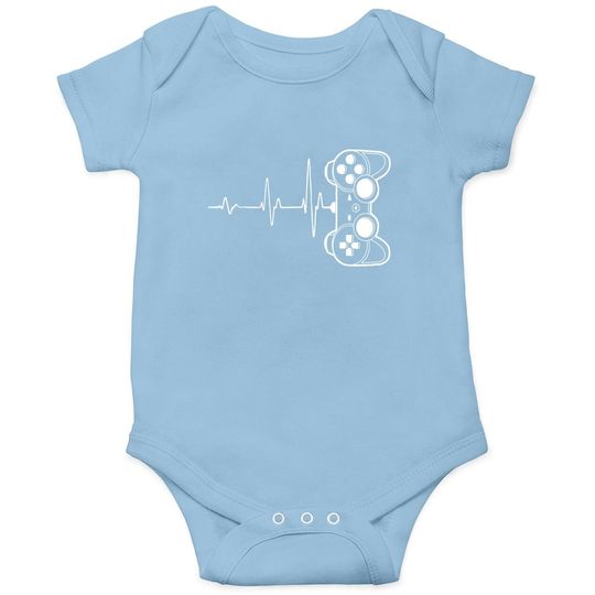 Gamer Heartbeat Baby Bodysuit Video Game Lover Gift Tee