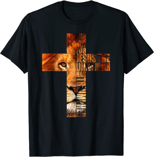 Discover Christian Religious TShirt Jesus The Lion Of Judah Cross T-Shirt