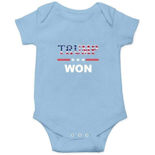 Trump Won Baby Bodysuit 4th Of July American Flag Baby Bodysuit