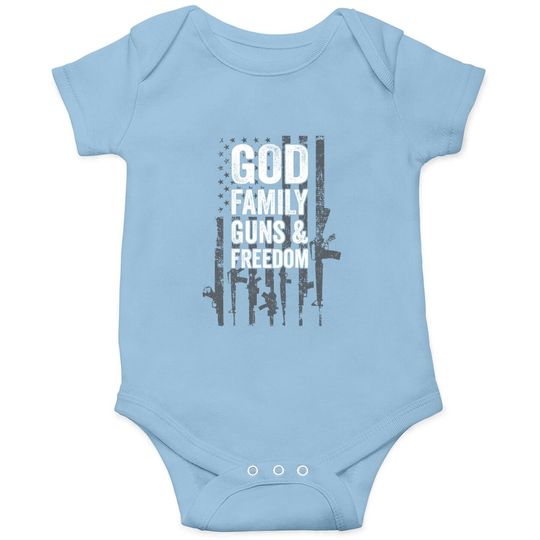 Conservative God Family Guns & Freedom Baby Bodysuit