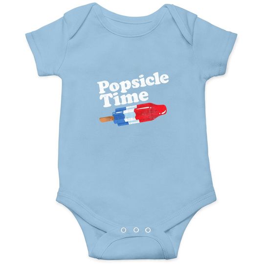 Summer Popsicle Time Funny Bomb Retro 80s Pop Vacation Gift Baby Bodysuit