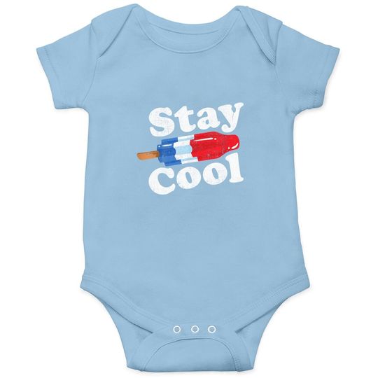 Summer Popsicle Stay Cool Funny Bomb Retro 80s Pop Gift Baby Bodysuit