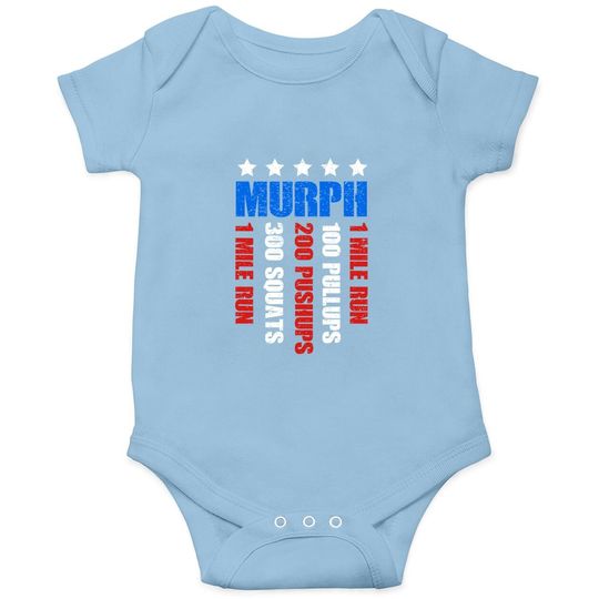 Murph 2021 Memorial Day Workout Patriotic Wod Gift Baby Bodysuit Baby Bodysuit