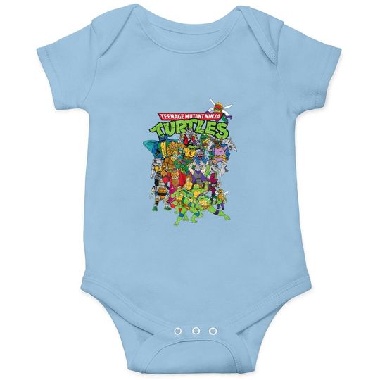 Teenage Mutant Ninja Turtles Large Character Group Baby Bodysuit