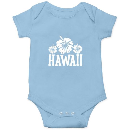 Hawaii Hawaiian Aloha Tropical Flower Summer Baby Bodysuit
