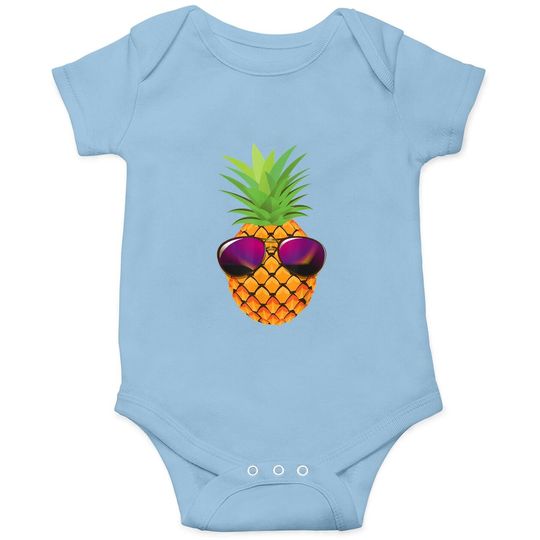 Pineapple Sunglasses Baby Bodysuit I Love Pineapple Baby Bodysuit