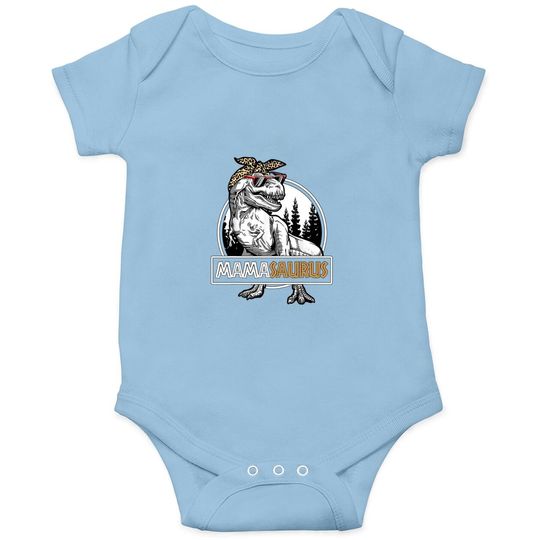 Mamasaurus T Rex Dinosaur Mama Saurus Family Matching Baby Bodysuit