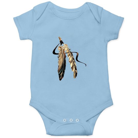 Southwest Native American Indian Tribal Art Colorful Feather Baby Bodysuit