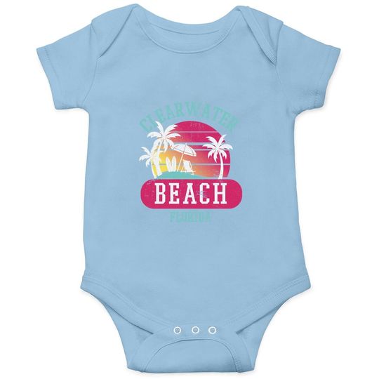 Clearwater Beach Original Florida Sunset Beaches Baby Bodysuit