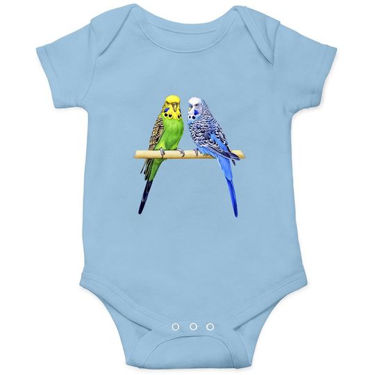 Colorful Parrots Bird Lover Parakeets Baby Bodysuit