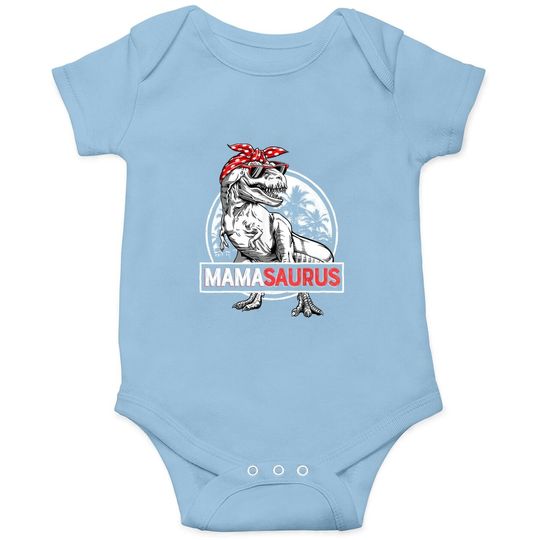 Mamasaurus T Rex Dinosaur Funny Mama Saurus  baby Bodysuit