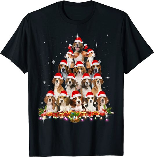 Beagles Christmas Tree Dog Santa Xmas T-Shirt