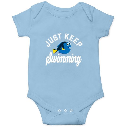 Finding Dory Keep Swimming Quote Baby Bodysuit