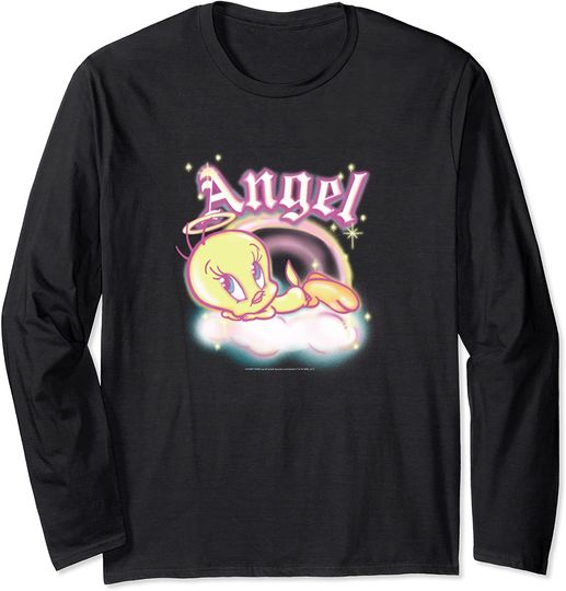 Looney Tunes Tweety Bird Angel in Clouds Long Sleeve