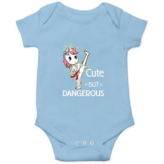 Cute But Dangerous Karate Taekwondo Tt Baby Bodysuit