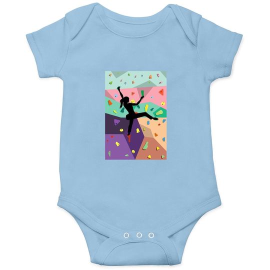 Wall Climbing Indoor Rock Climbers Action Sports Alpinism Baby Bodysuit