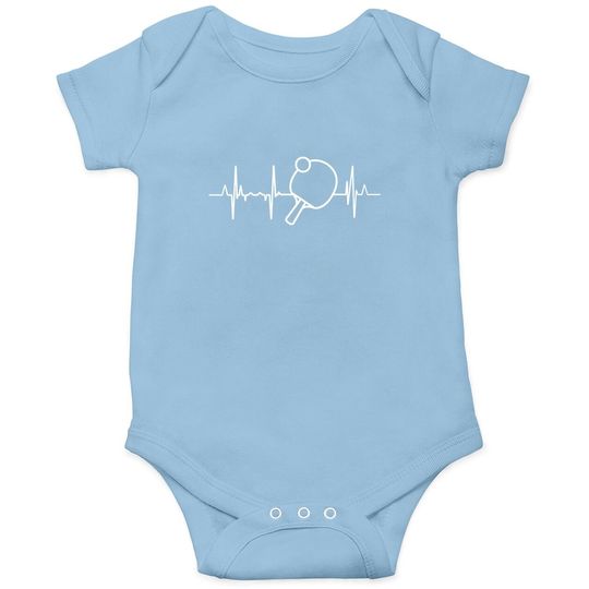 Table Tennis Heartbeat Ping Pong Baby Bodysuit