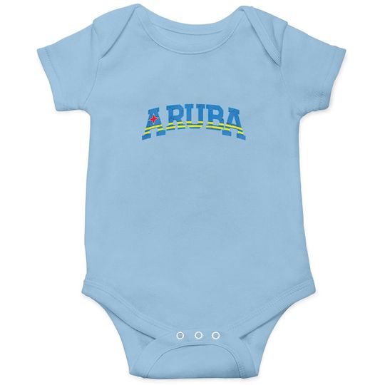 Aruba Sports Design Flag Baby Bodysuit
