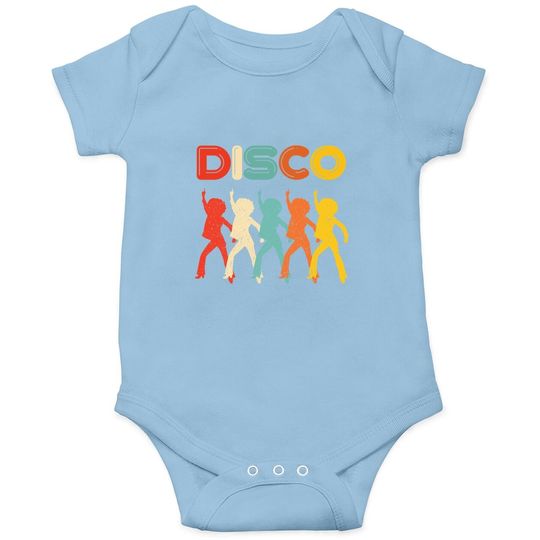 Disco 70s Themed Baby Bodysuit Vintage Retro Dancing Baby Bodysuit