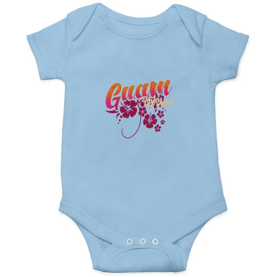 Guam Flower Chamorro | Guamanian Islander Hafa Adai Hibiscus Baby Bodysuit