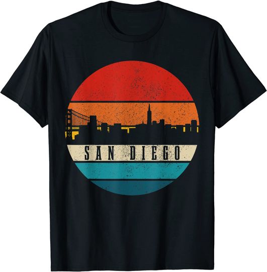 San Diego California Skyline Pride Vintage San Diego T-Shirt