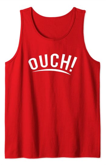 Mens Ouch! Epic Chad Muscle Meme Tank Top