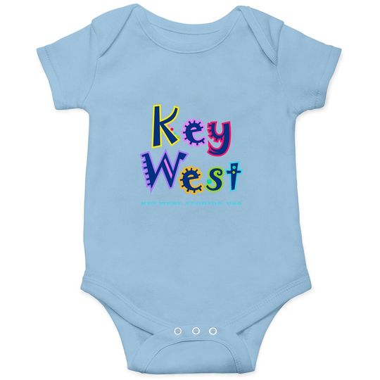 Key West Florida Tropical Type Design Baby Bodysuit