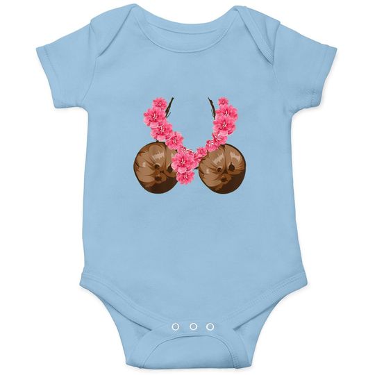 Hawaiian Coconut Bra Baby Bodysuit