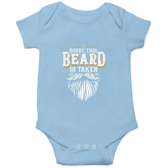 Sorry This Beard Is Taken Country Retro Valentines Day Baby Bodysuit