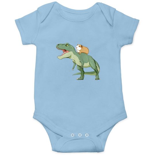 Pig Riding T Rex Dinosaur Baby Bodysuit