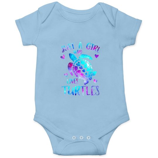 Just A Girl Who Loves Turtles Galaxy Space Sea Turtle Baby Bodysuit