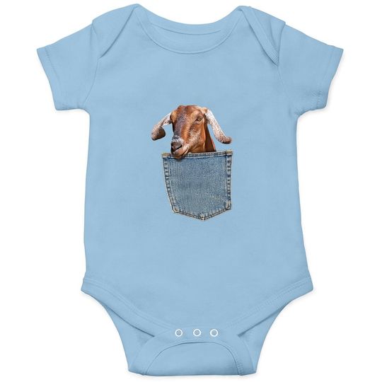 Goat Pocket Baby Goat Baby Bodysuit