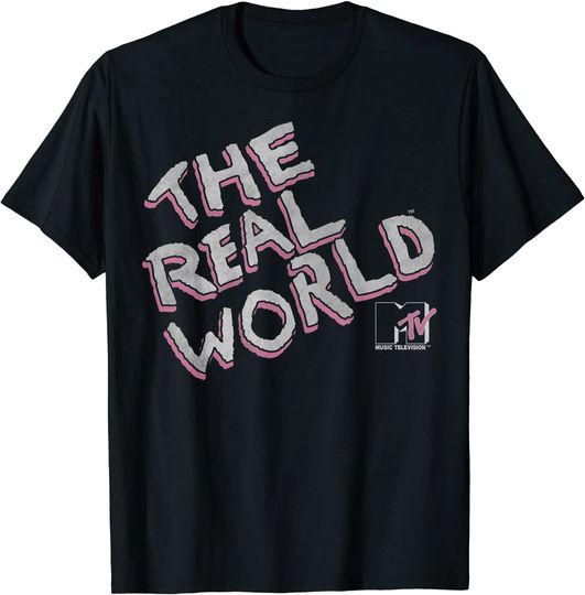 MTV The Real World Subtle Pink Title Graphic T-Shirt